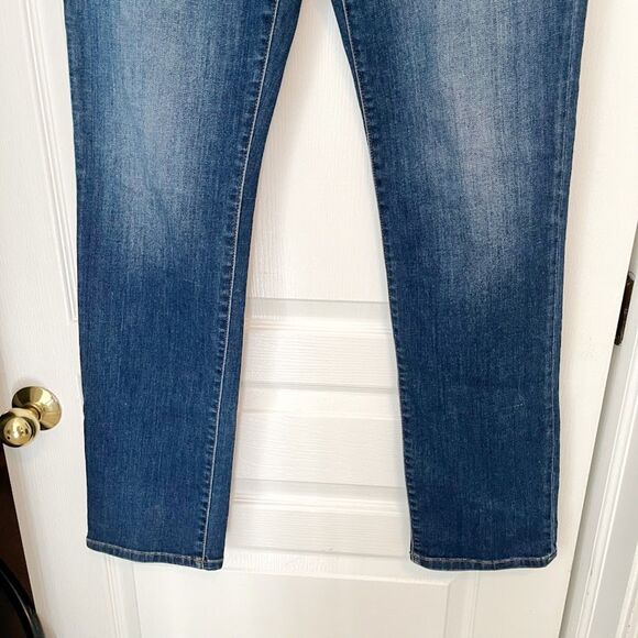 Joe's Hi Waisted Straight Leg Distressed Whiskering Faded Pocket Stretch Jeans - Picture 7 of 12